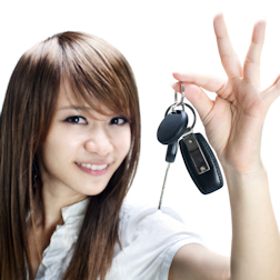 Woman Car Hire Keys